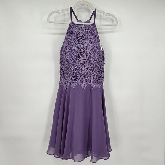 Women's Vnaix Cocktail Purple Dress 6 - Picture 1 of 3